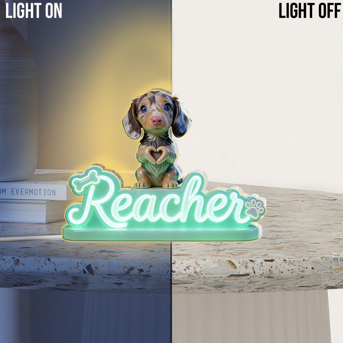 Photo de n'importe quel animal personnalisée - Lampe de nuit LED acrylique