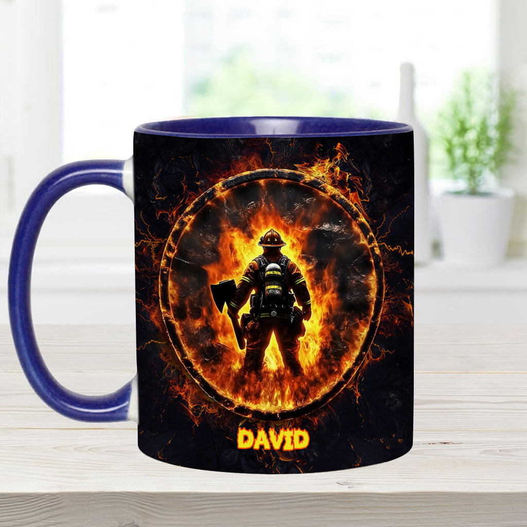 Proud Firefighter - Personalized Firefighter Accent Mug