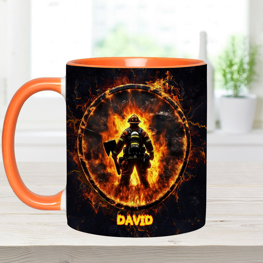 Proud Firefighter - Personalized Firefighter Accent Mug