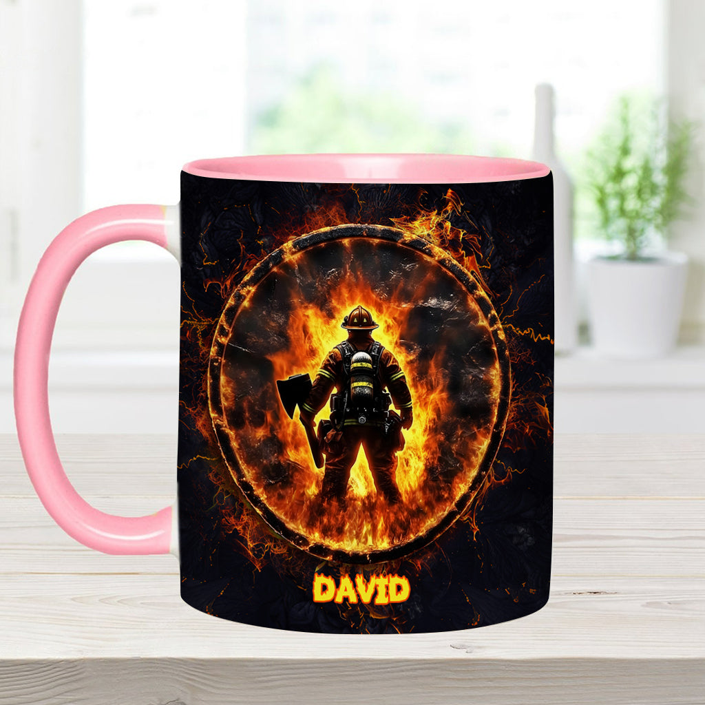 Proud Firefighter - Personalized Firefighter Accent Mug