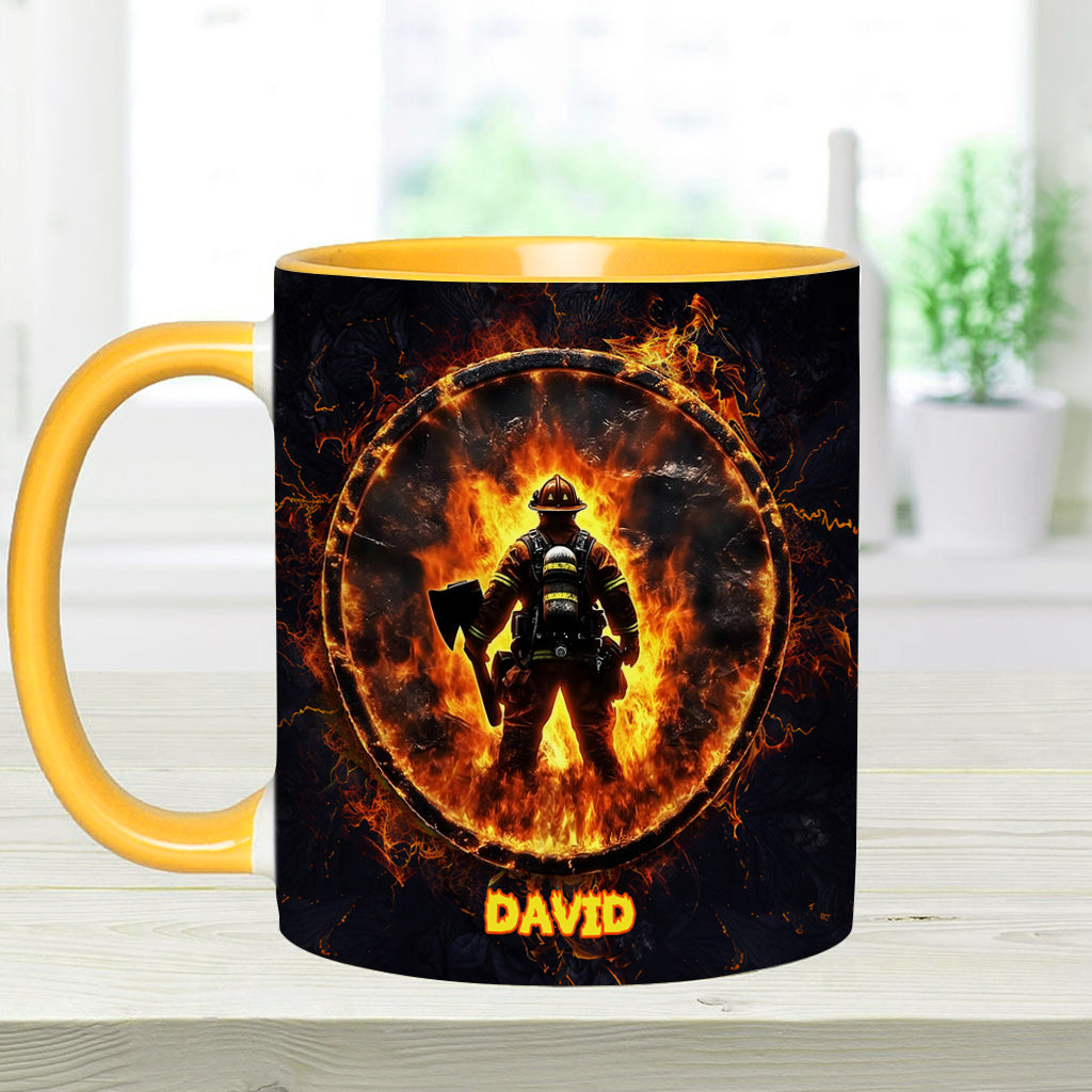 Proud Firefighter - Personalized Firefighter Accent Mug