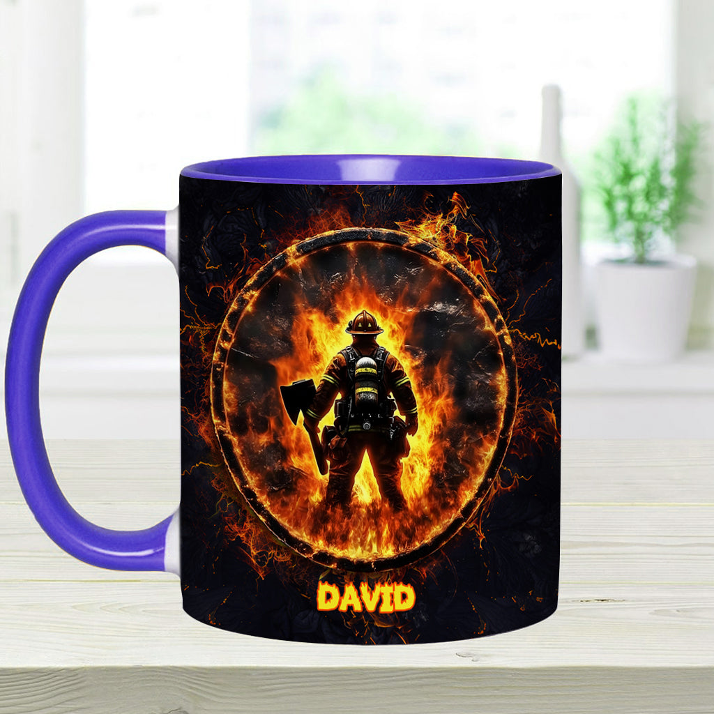 Proud Firefighter - Personalized Firefighter Accent Mug