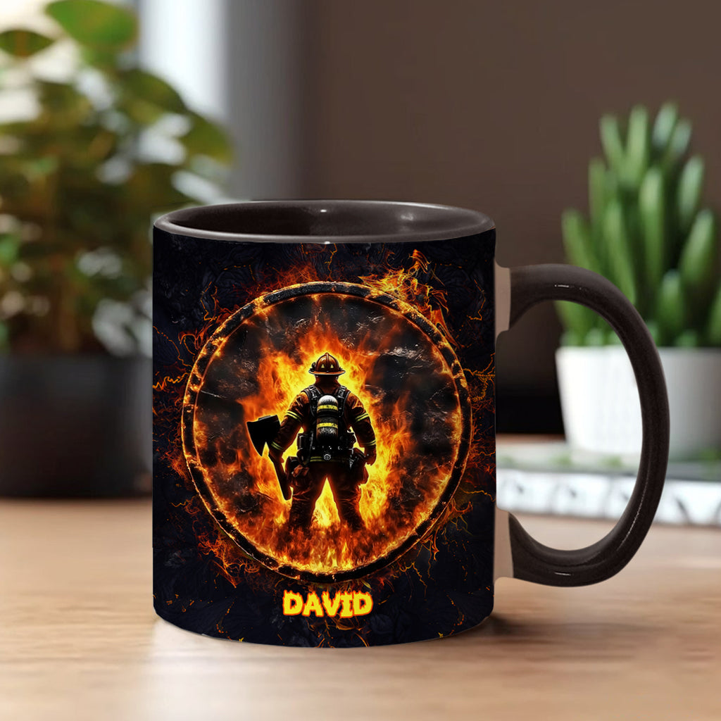 Proud Firefighter - Personalized Firefighter Accent Mug