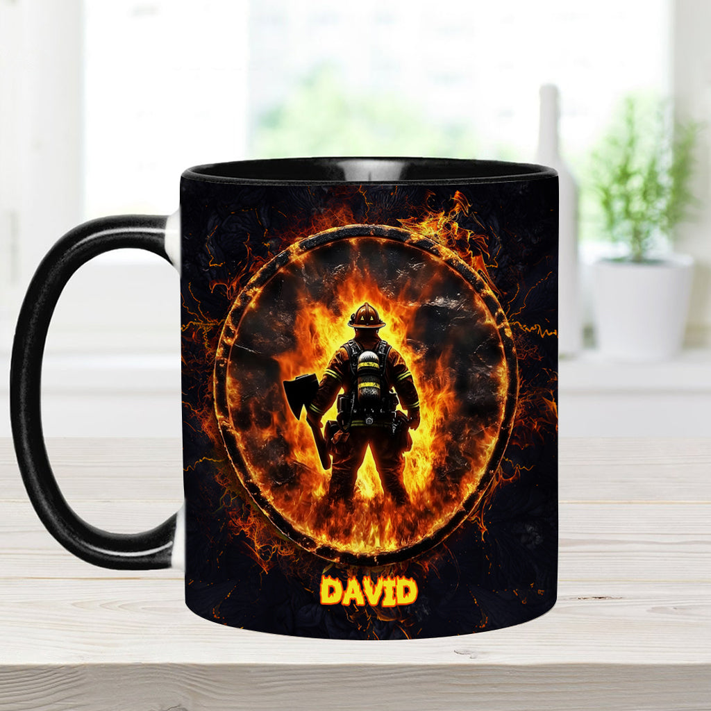 Proud Firefighter - Personalized Firefighter Accent Mug