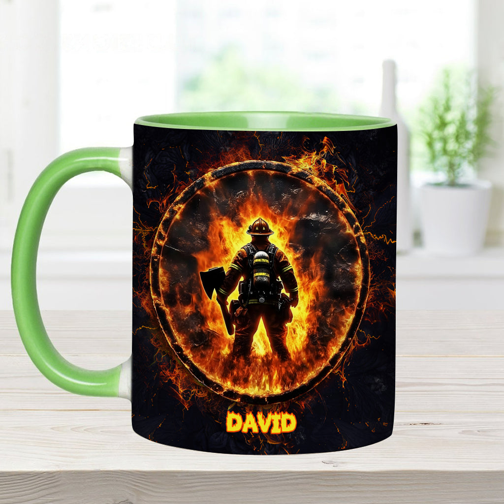 Proud Firefighter - Personalized Firefighter Accent Mug