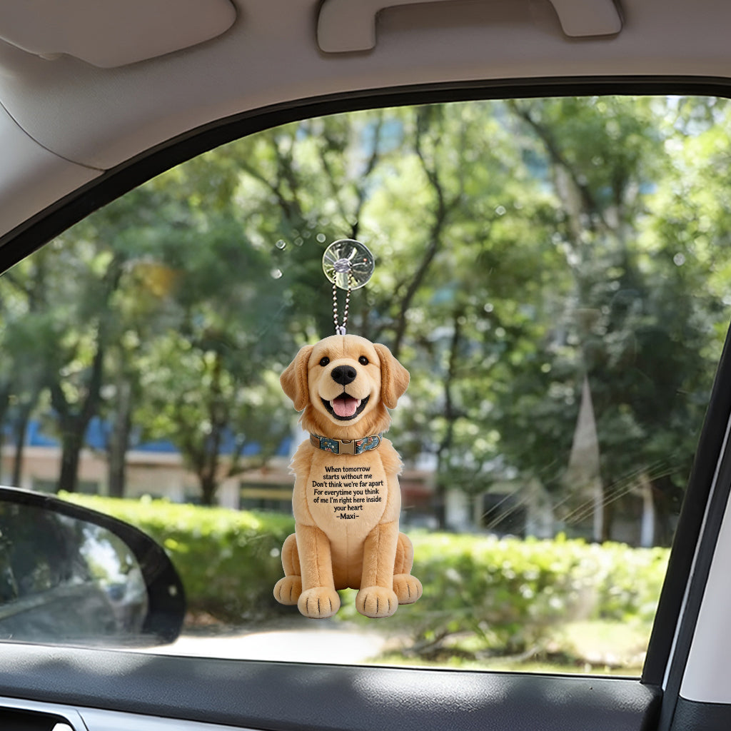 Je suis toujours avec vous - Porte-clés en peluche personnalisé pour chien
