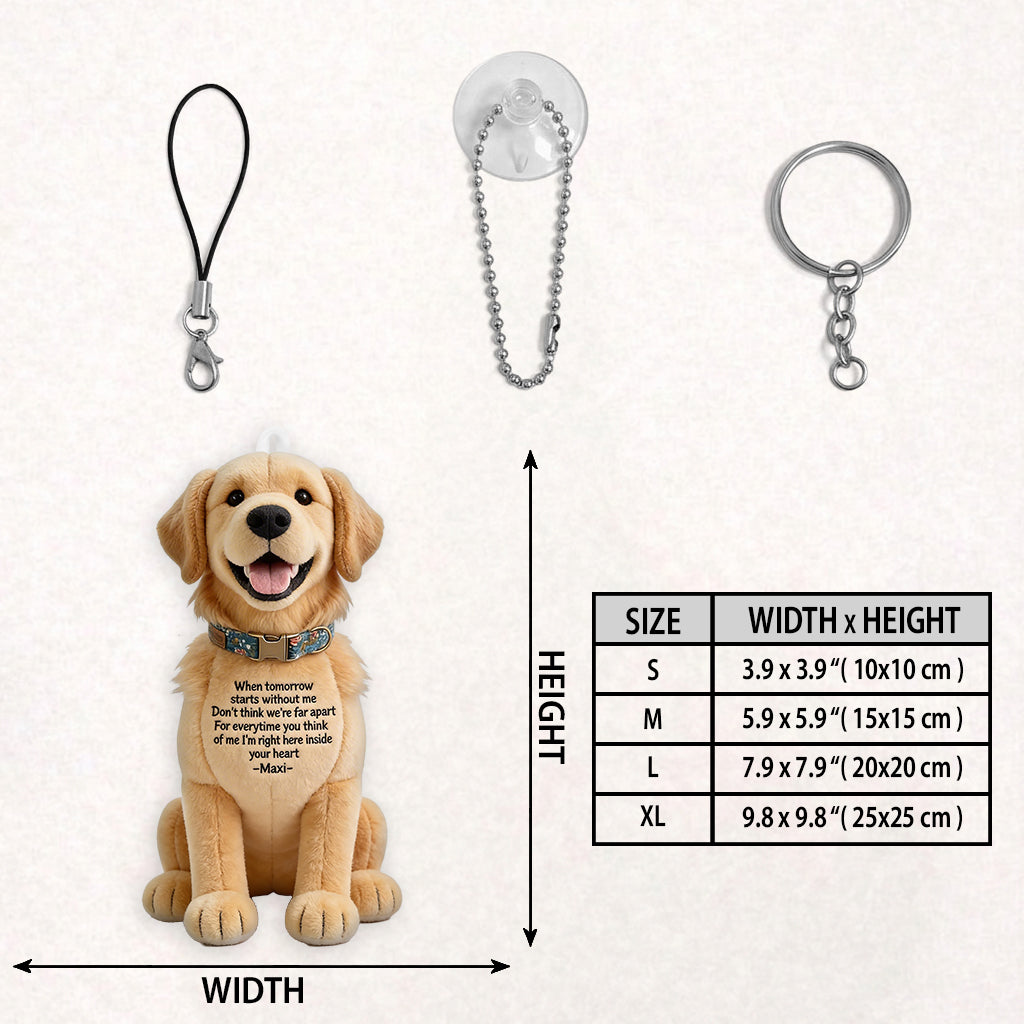 Je suis toujours avec vous - Porte-clés en peluche personnalisé pour chien