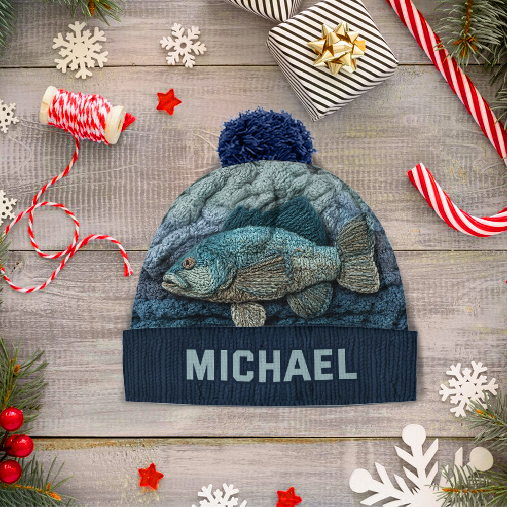 Love Fishing - Personalized Fishing Beanie Hat