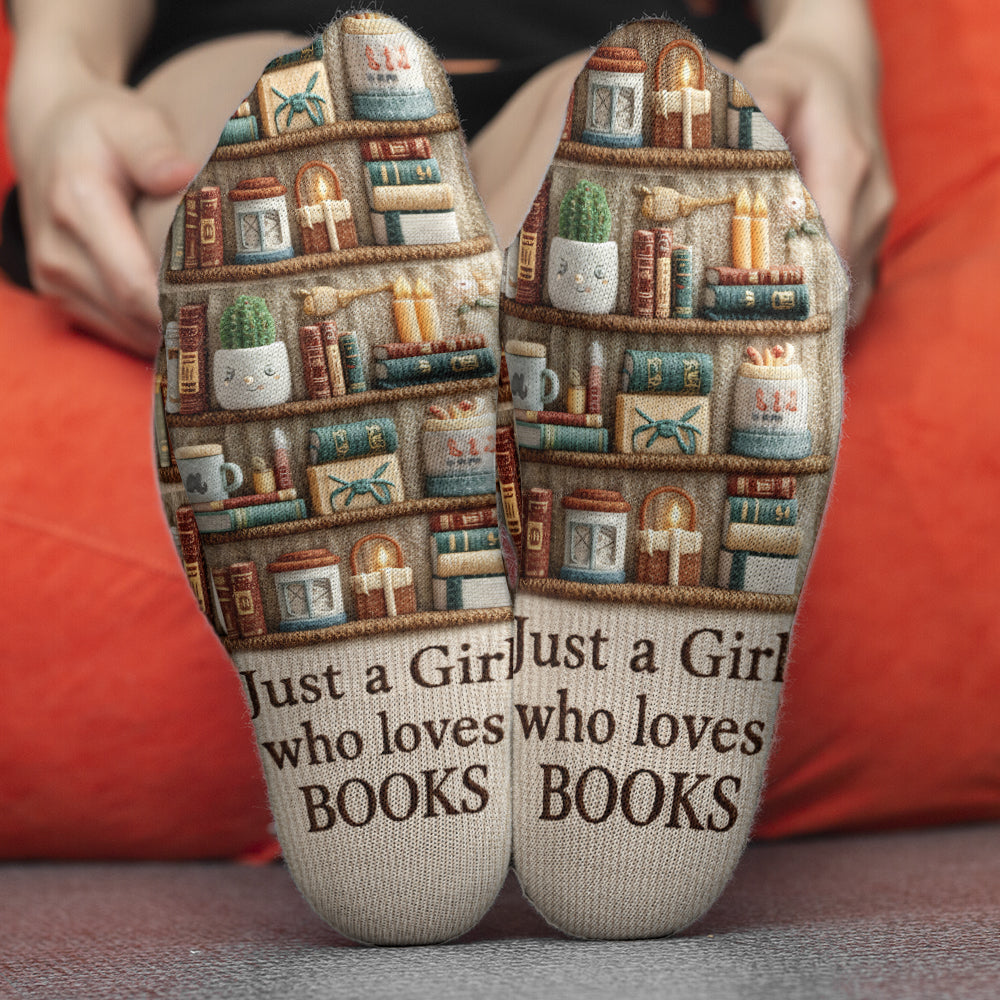 J'adore lire - Chaussettes personnalisées en forme de livre
