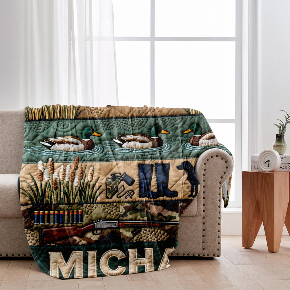 Saison de la chasse au canard - Couverture de chasse personnalisée