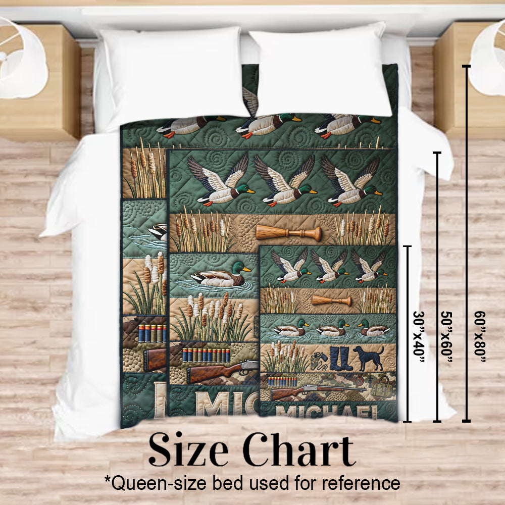 Saison de la chasse au canard - Couverture de chasse personnalisée