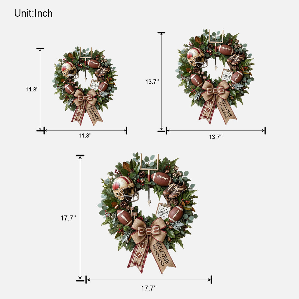 Touch Down, Welcome To Our Home - Personalized Football Custom Shaped Wood Sign