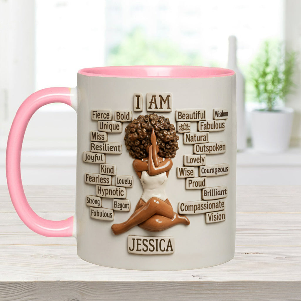 Fier d'être noir - Mug personnalisé à accent afro-américain