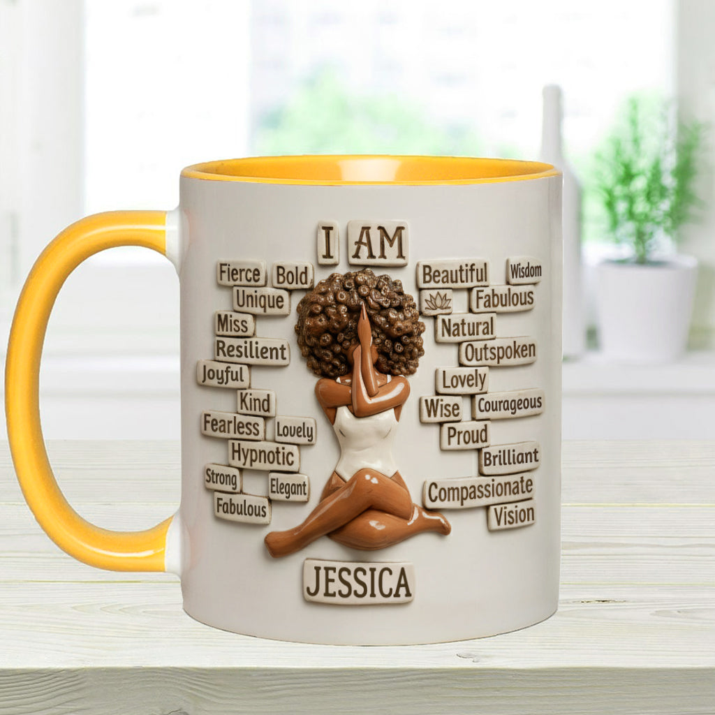 Fier d'être noir - Mug personnalisé à accent afro-américain