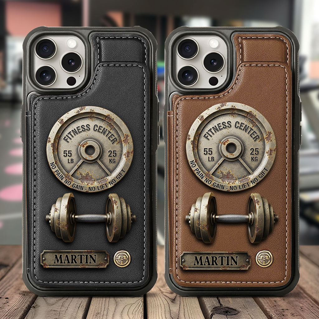 Pas de douleur, pas de gain - Étui portefeuille de téléphone personnalisé pour le fitness