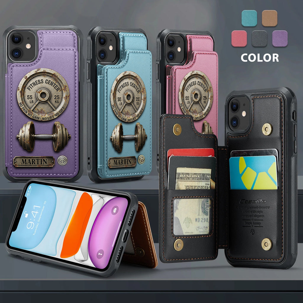 Pas de douleur, pas de gain - Étui portefeuille de téléphone personnalisé pour le fitness