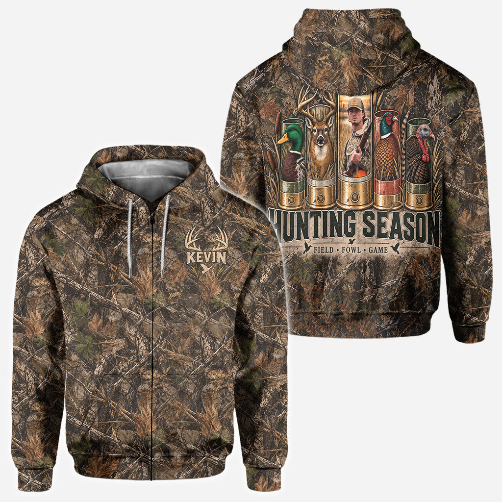 Hunting Season Camo Shirt/ Hoddie - Personalized Hunting All Over Shirt