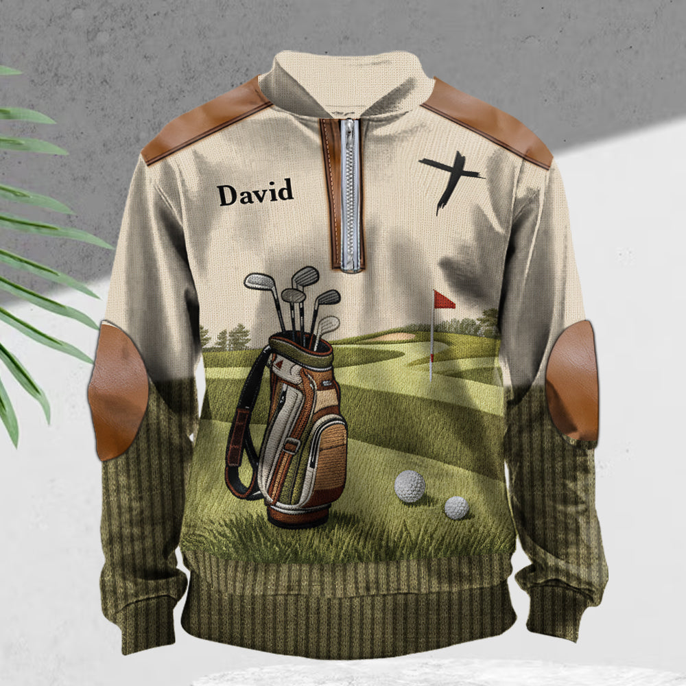 Le golfeur le plus cool - Sweat-shirt zippé de golf personnalisé pour homme