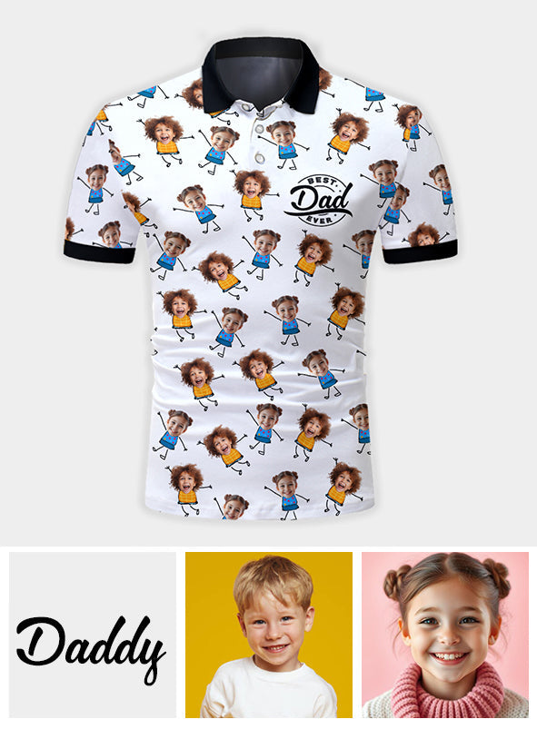 T-shirt humoristique « Papa/Papa/Père » - Polo personnalisé pour papa