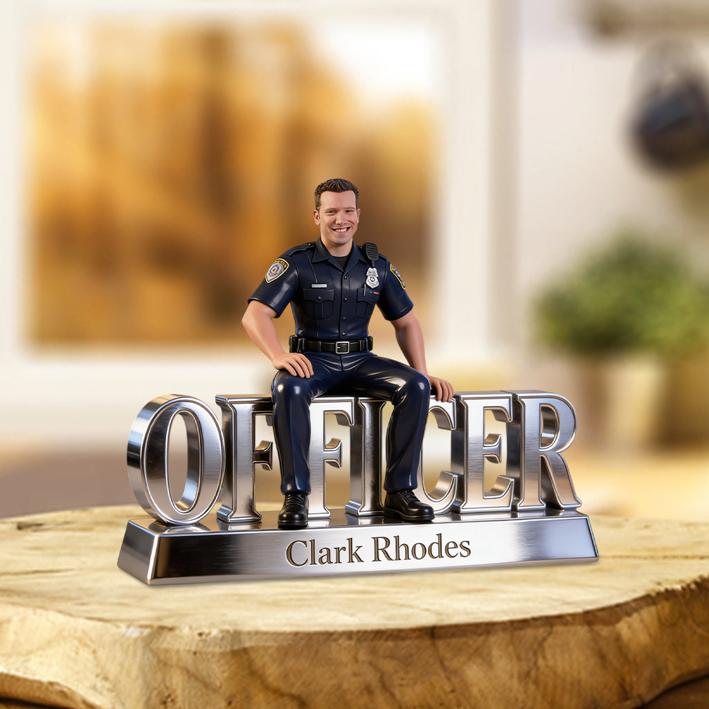 Custom Any Photo - Personalized Police Officer Custom Shaped Acrylic Plaque