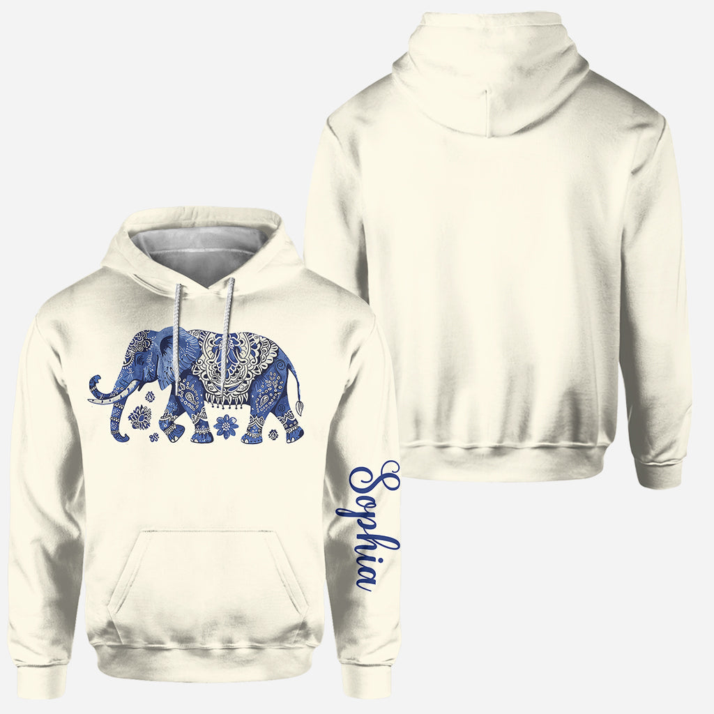 Éléphant bohème - Sweat à capuche et legging personnalisés avec éléphant