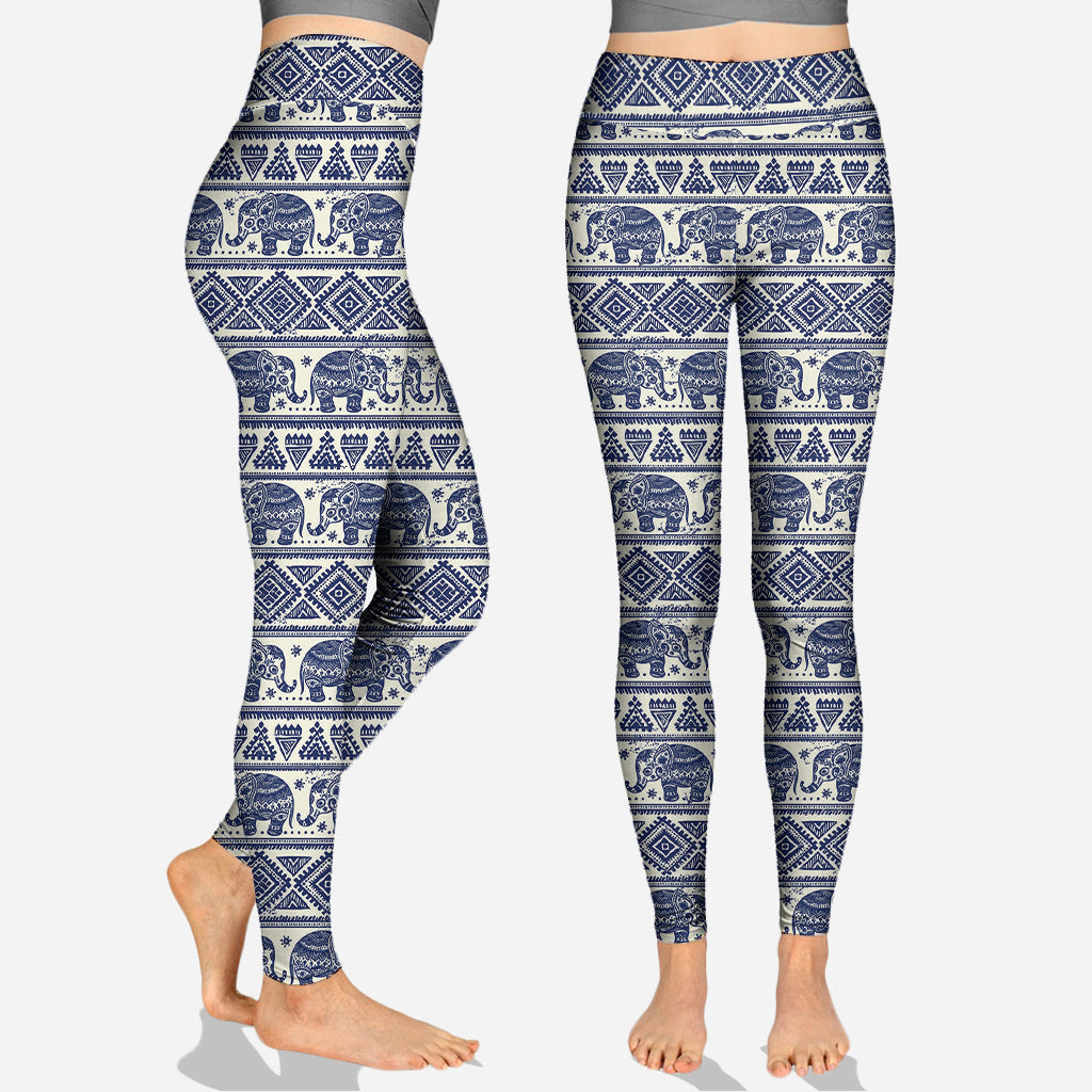 Éléphant bohème - Sweat à capuche et legging personnalisés avec éléphant