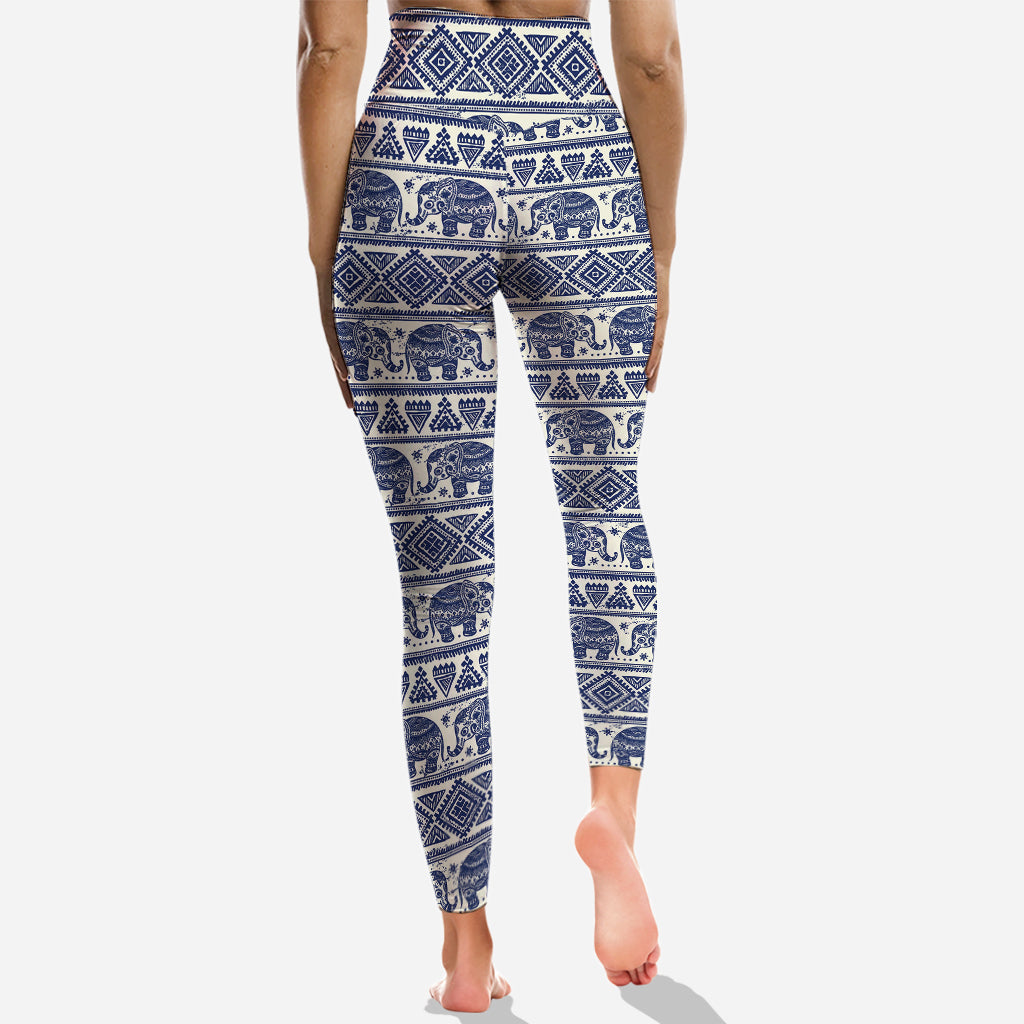 Éléphant bohème - Sweat à capuche et legging personnalisés avec éléphant