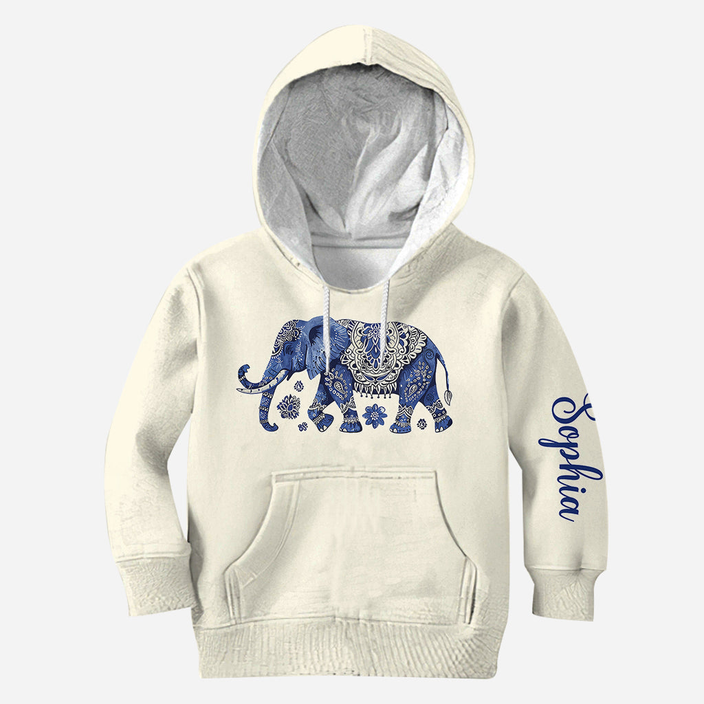 Éléphant bohème - Sweat à capuche et legging personnalisés avec éléphant