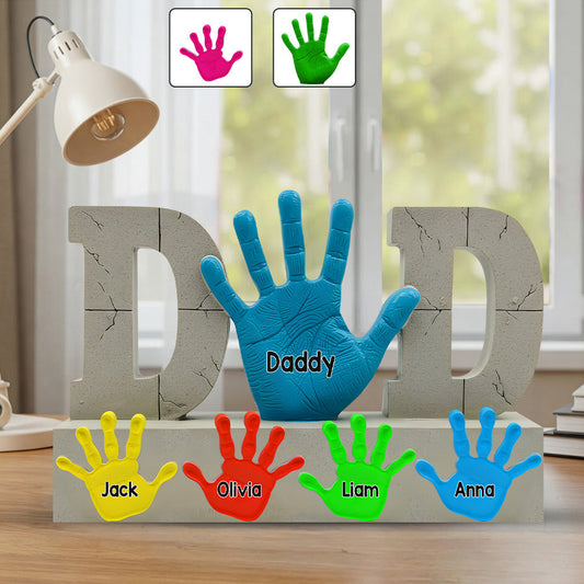 Meilleur papa du monde - Plaque acrylique personnalisée « Papa » en forme de papa