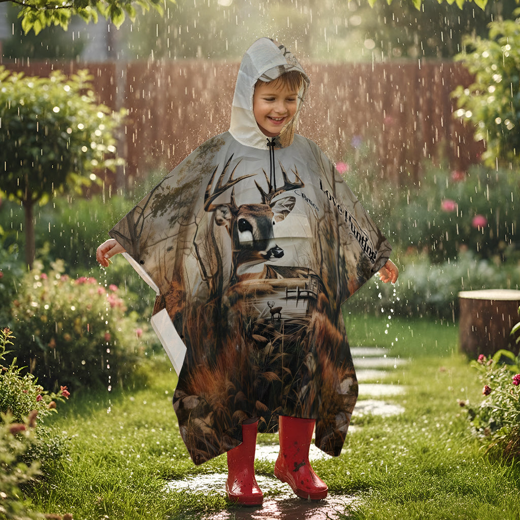 Saison de la chasse au cerf - Poncho imperméable de chasse personnalisé