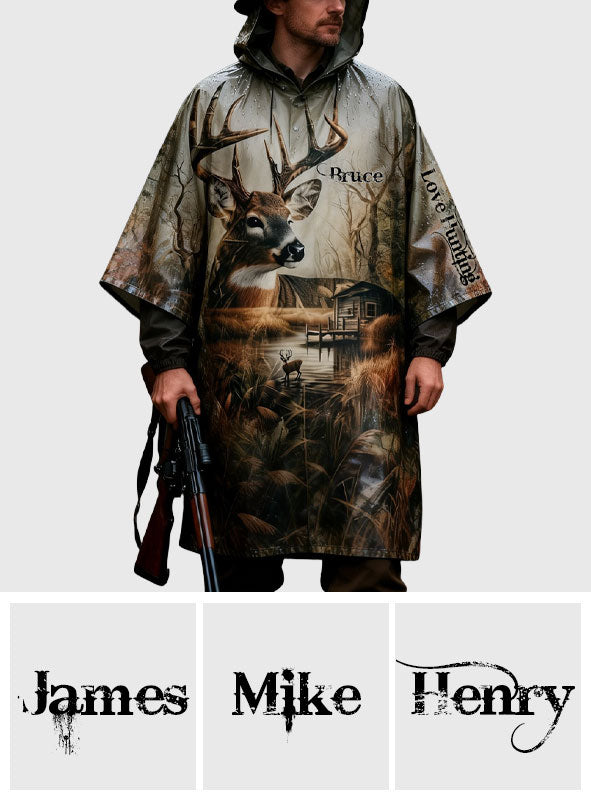 Saison de la chasse au cerf - Poncho imperméable de chasse personnalisé