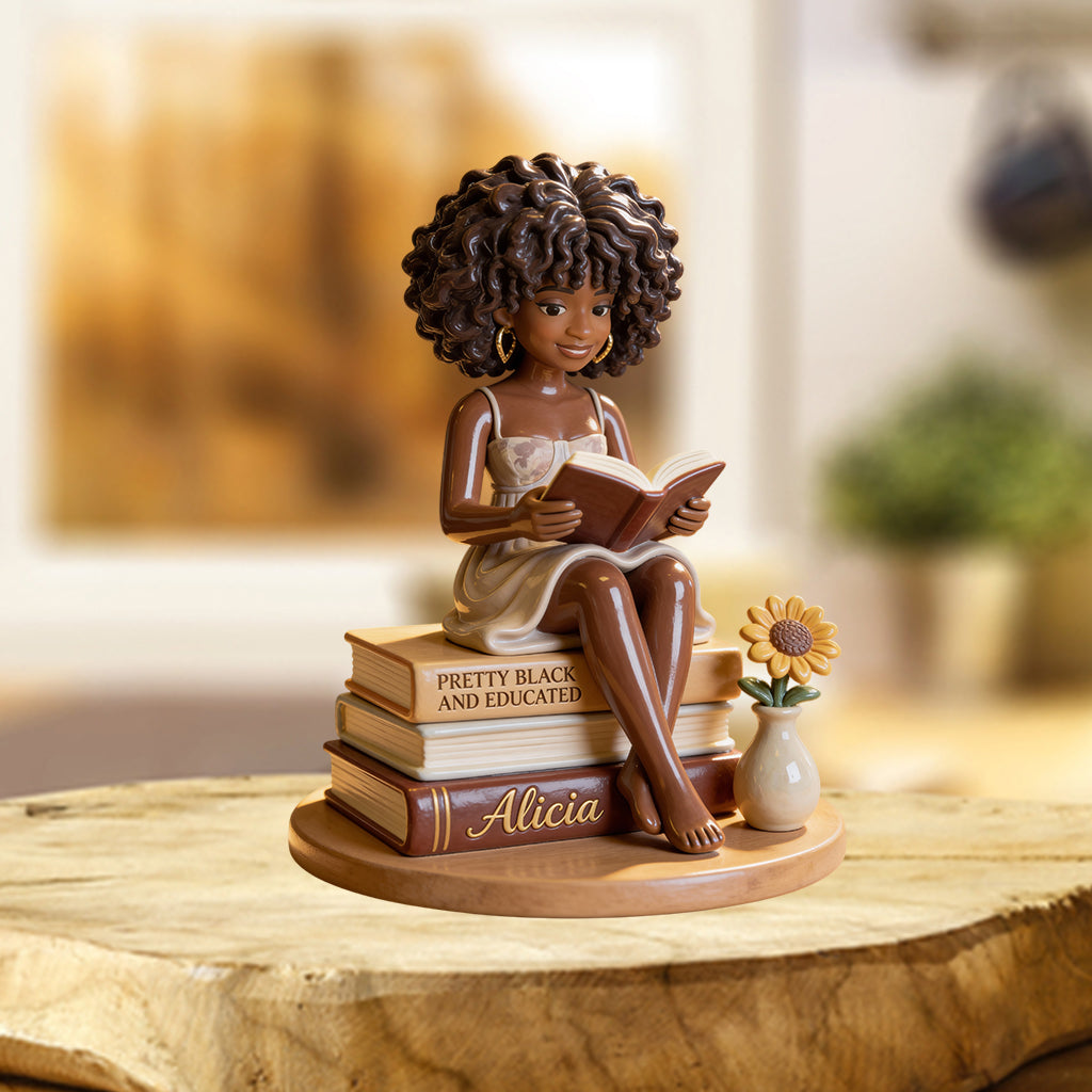 Pretty Black And Educated - Personalized African American Custom Shaped Acrylic Plaque