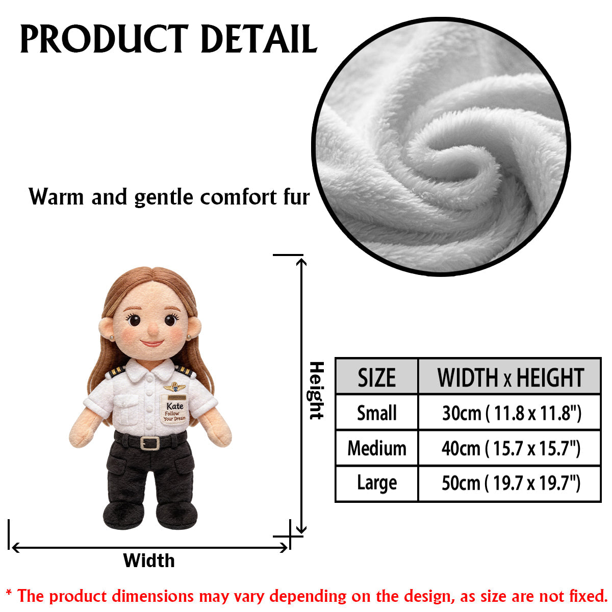 Follow Your Dream - Personalized Pilot Premium Faux Fur Pillow