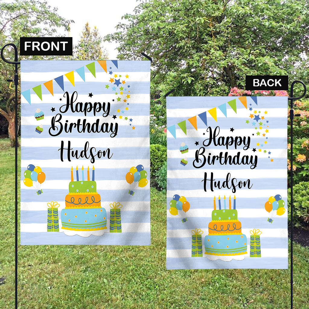 Happy Birthday - Personalized Birthday Garden Flag