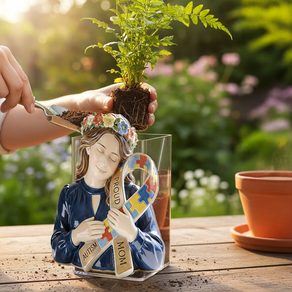 Medical Awareness - Personalized Autism Awareness Acrylic Pot