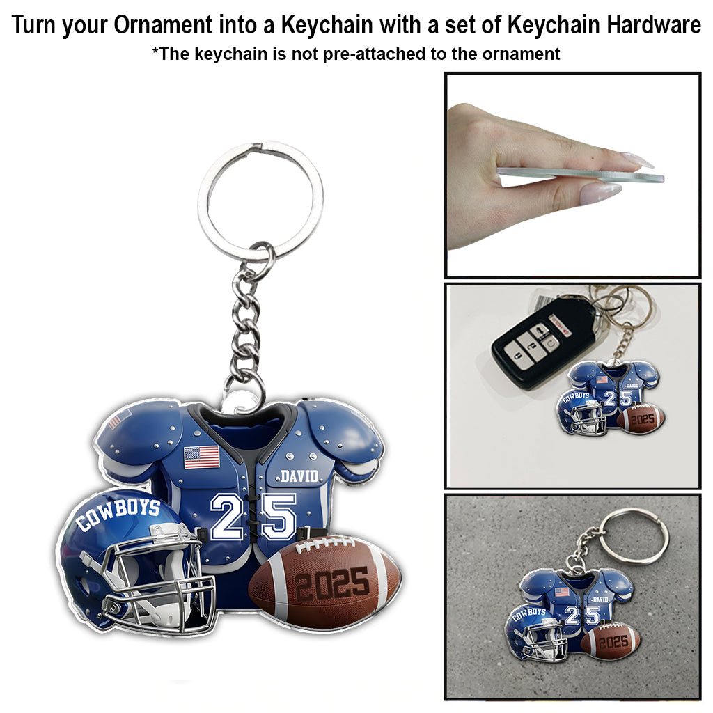 Football Season - Personalized Football Ornament