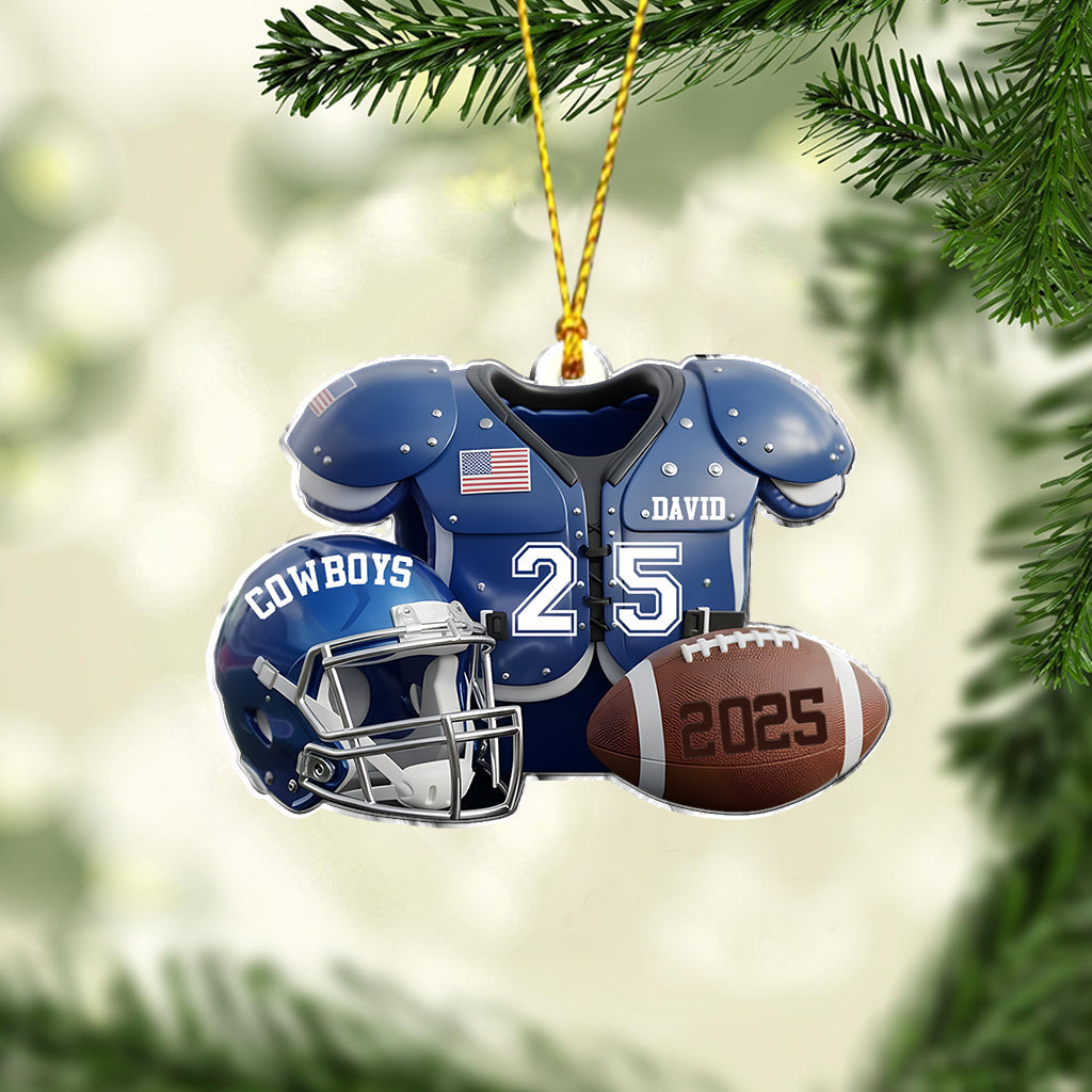 Football Season - Personalized Football Ornament