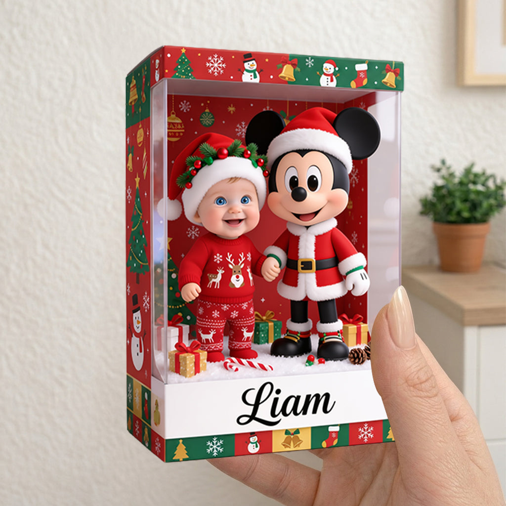 Christmas Cartoon Character Gift Box - Personalized Mouse Acrylic Display Box
