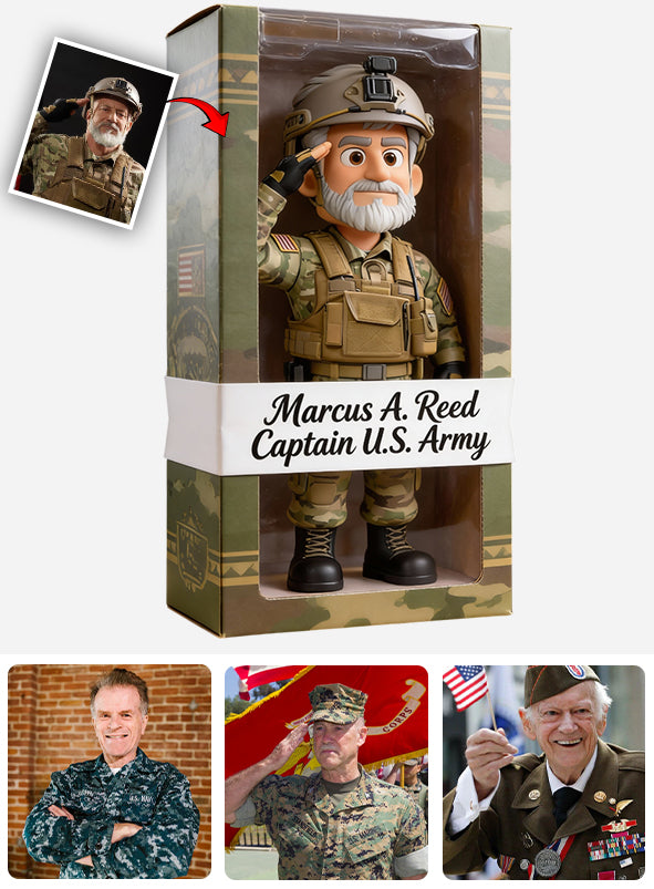 Cadeau pour vétéran - Plaque acrylique personnalisée en forme de pièce pour vétéran