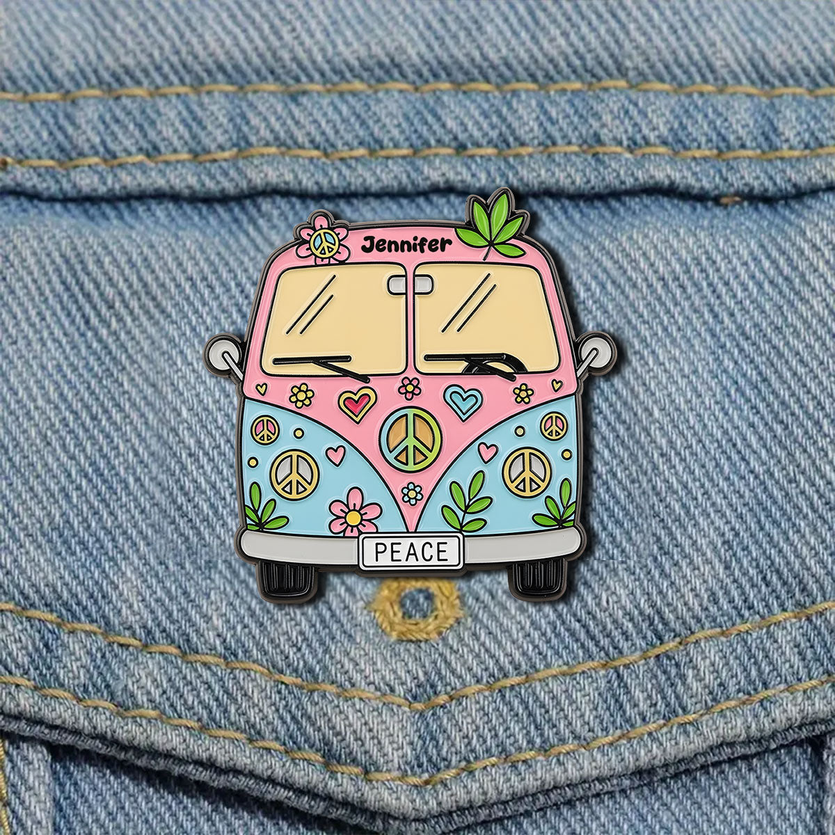 Âme Hippie - Épingle Hippie Personnalisée