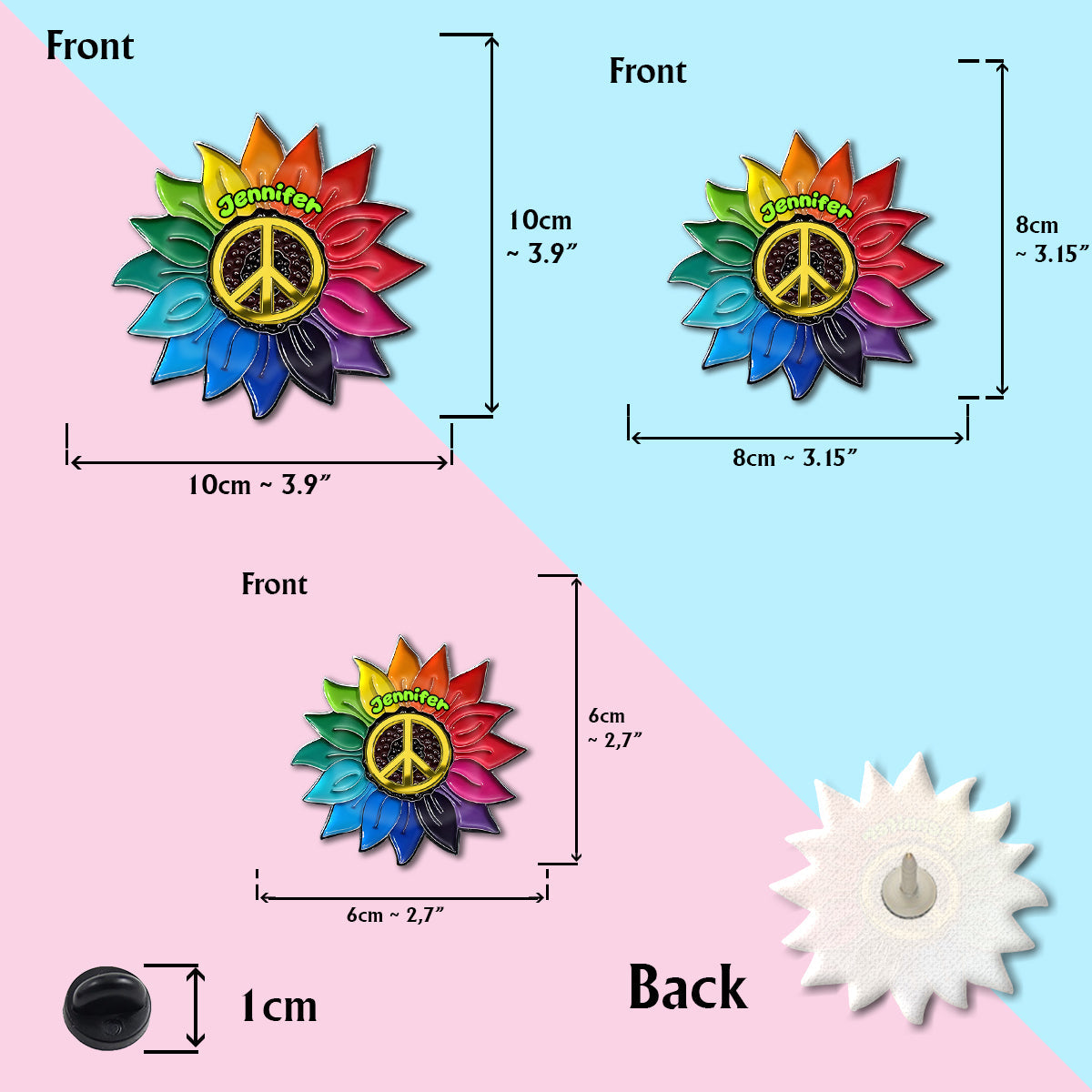 Âme Hippie - Épingle Hippie Personnalisée