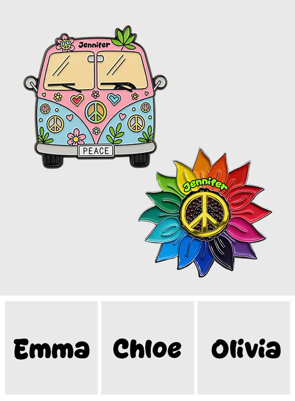 Âme Hippie - Épingle Hippie Personnalisée