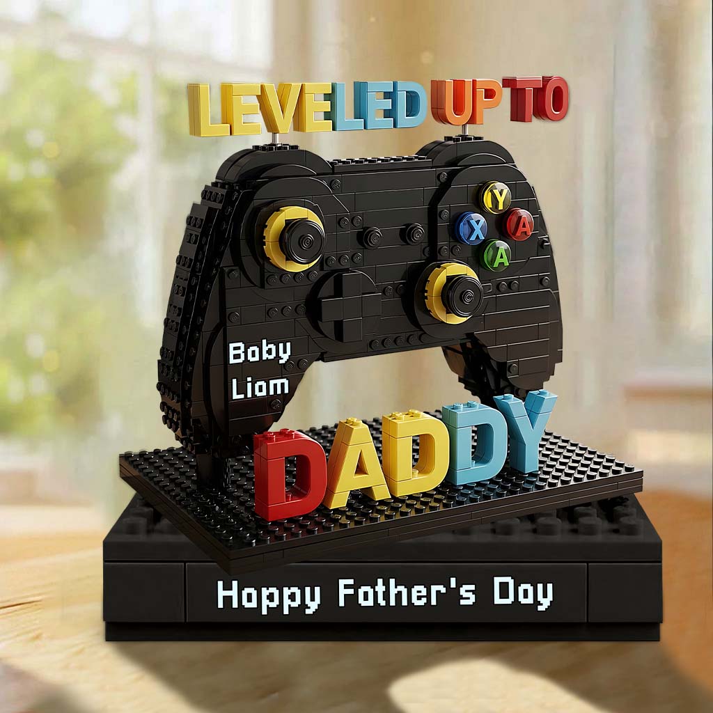 Leveled Up to Daddy - Personalized Father Custom Shaped Acrylic Plaque