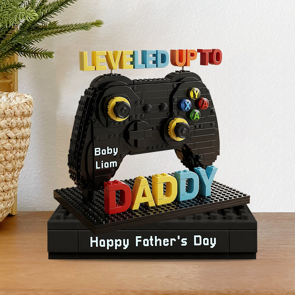 Leveled Up to Daddy - Personalized Father Custom Shaped Acrylic Plaque