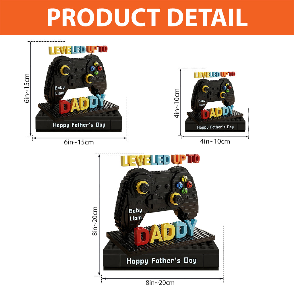 Leveled Up to Daddy - Personalized Father Custom Shaped Acrylic Plaque