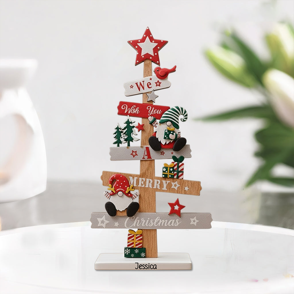 Joyeux Noël - Plaque acrylique personnalisée de Noël en forme de pièce