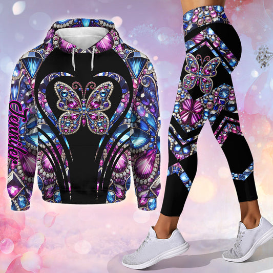 Love Butterfly - Sweat à capuche et legging papillon personnalisés