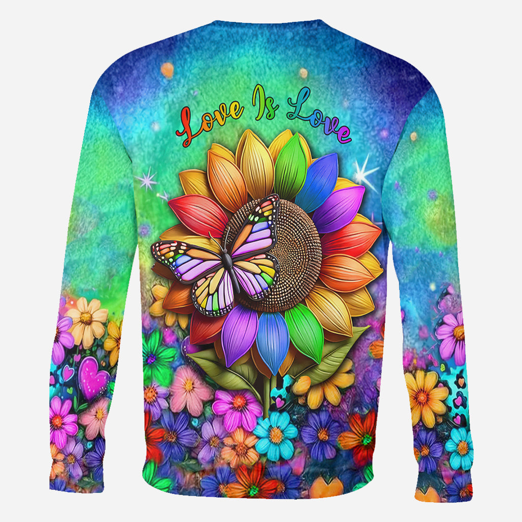 L'amour c'est l'amour - T-shirt personnalisé de soutien à la communauté LGBT