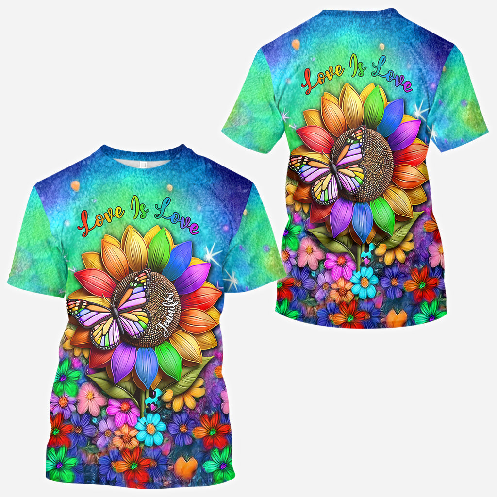 L'amour c'est l'amour - T-shirt personnalisé de soutien à la communauté LGBT