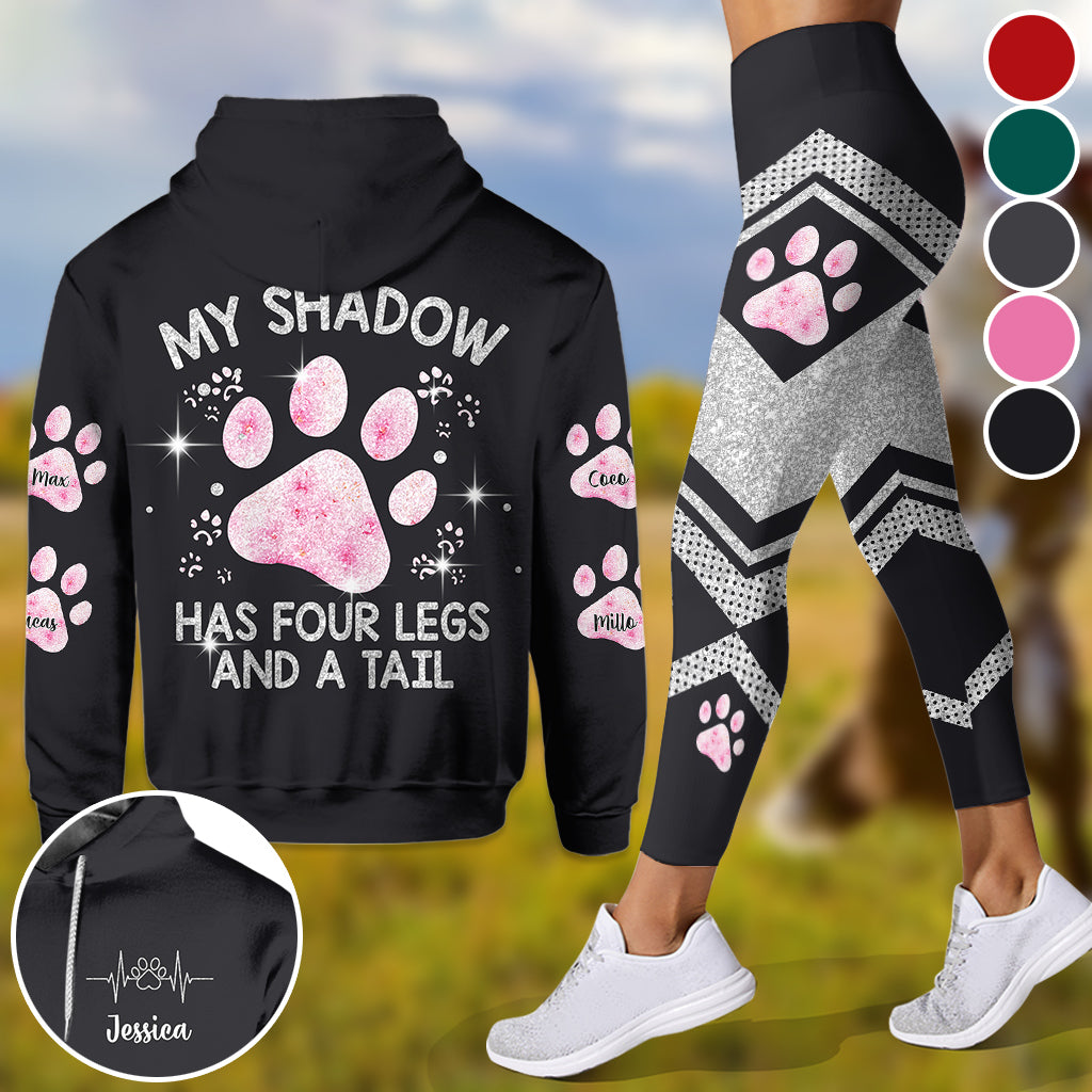 Mon ombre a quatre pattes - Sweat à capuche et leggings personnalisés pour chien
